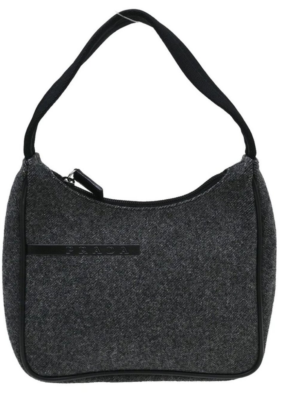 Prada Gray Wool Handbag 113 MV519 NQ09806